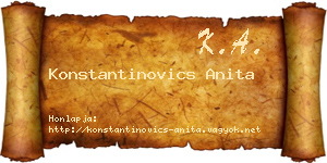 Konstantinovics Anita névjegykártya