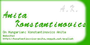 anita konstantinovics business card